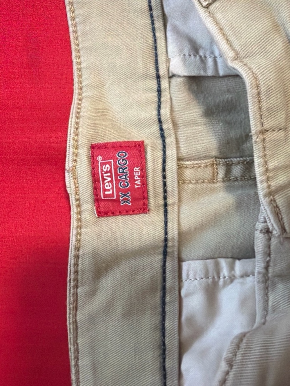 Levi's Men's Slim Straight Jeans in Khaki with Red Label